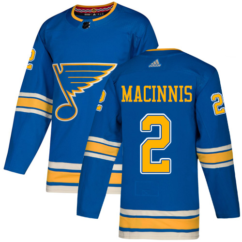 Adidas Blues #2 Al Macinnis Light Blue Alternate Authentic Stitched NHL Jersey