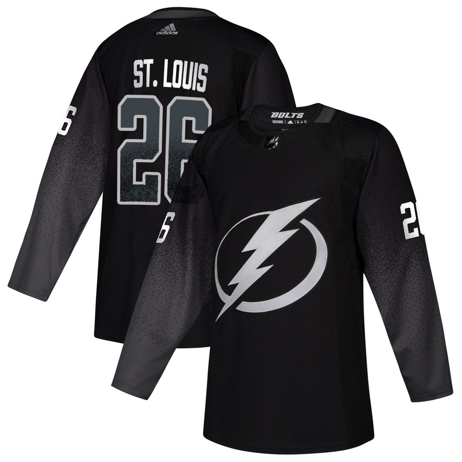 Tampa Bay Lightning #26 Martin St. Louis adidas Alternate Authentic Player Jersey Black