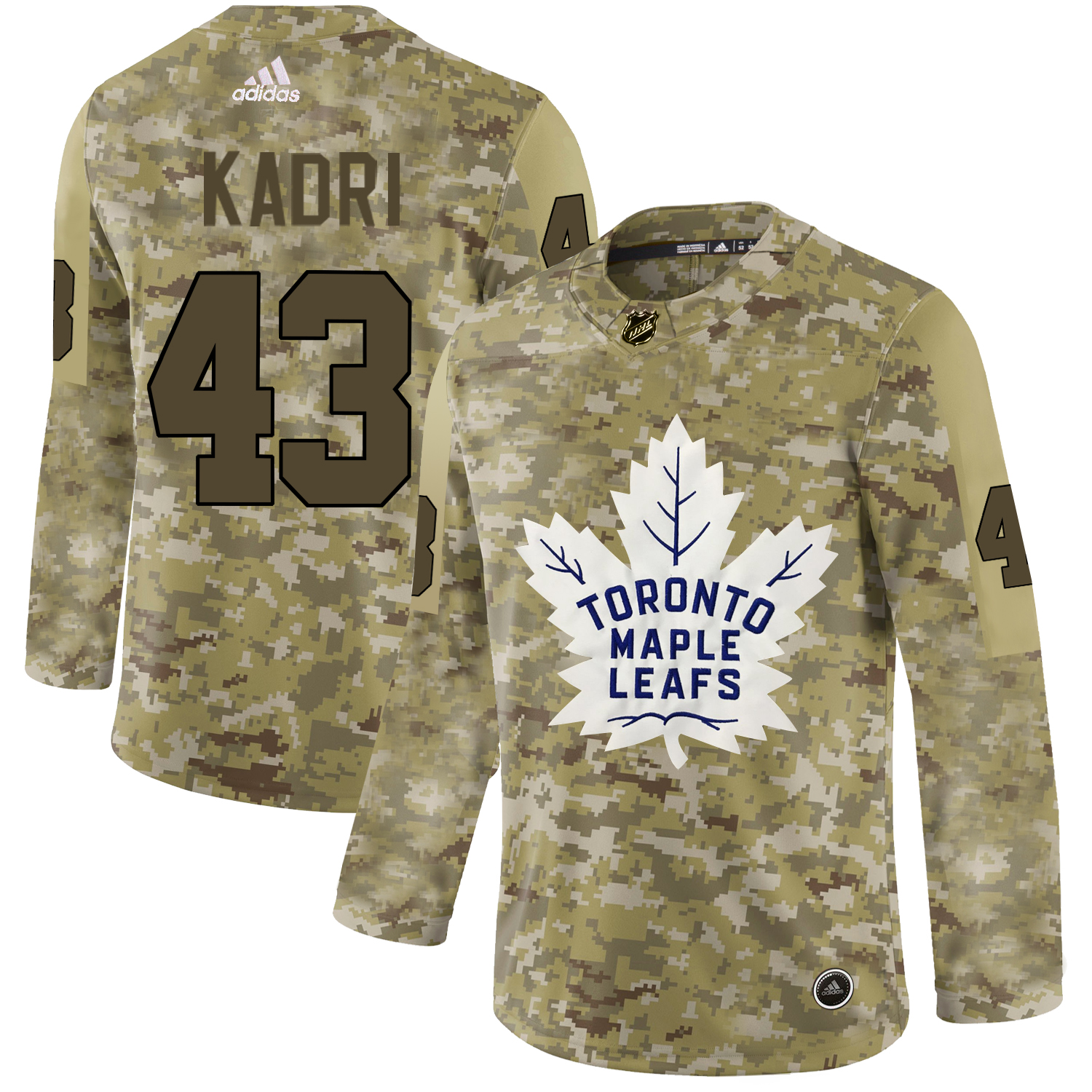 Adidas Maple Leafs #43 Nazem Kadri Camo Authentic Stitched NHL Jersey