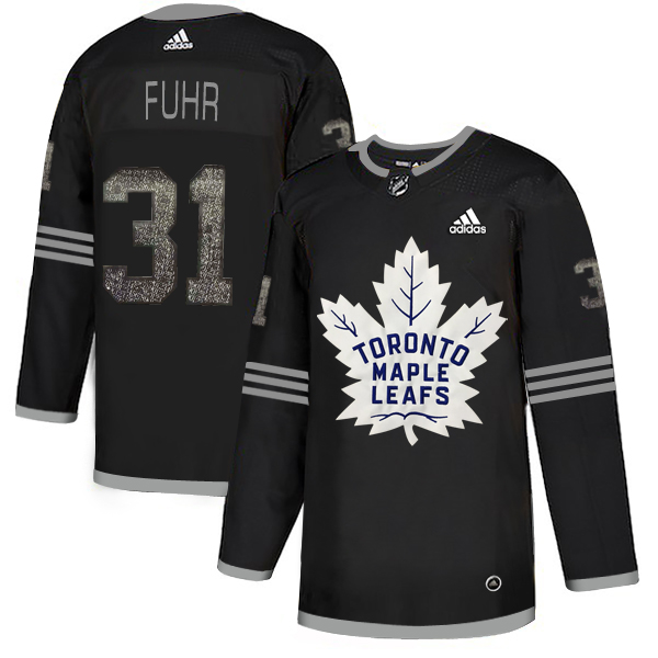 Adidas Maple Leafs #31 Grant Fuhr Black Authentic Classic Stitched NHL Jersey