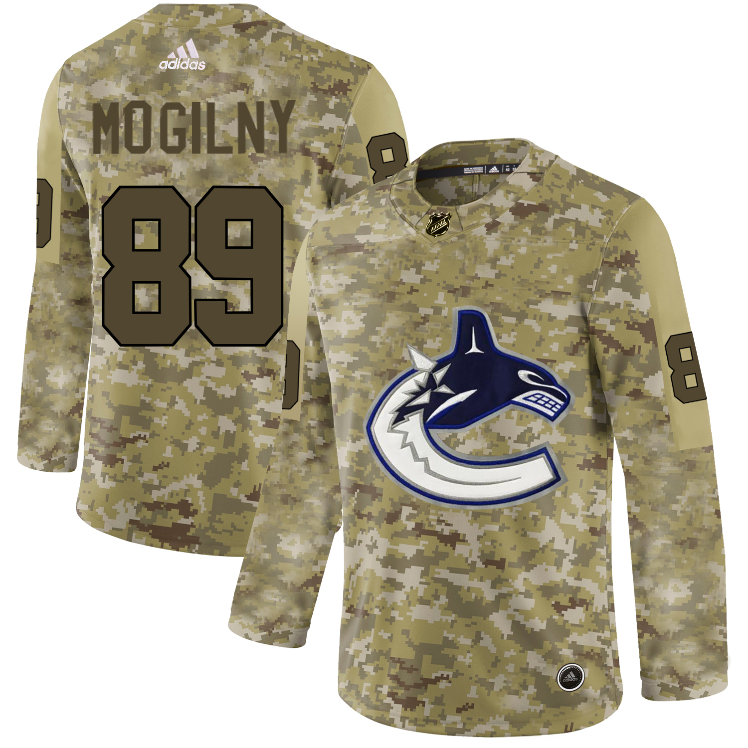 Adidas Canucks #89 Alexander Mogilny Camo Authentic Stitched NHL Jersey