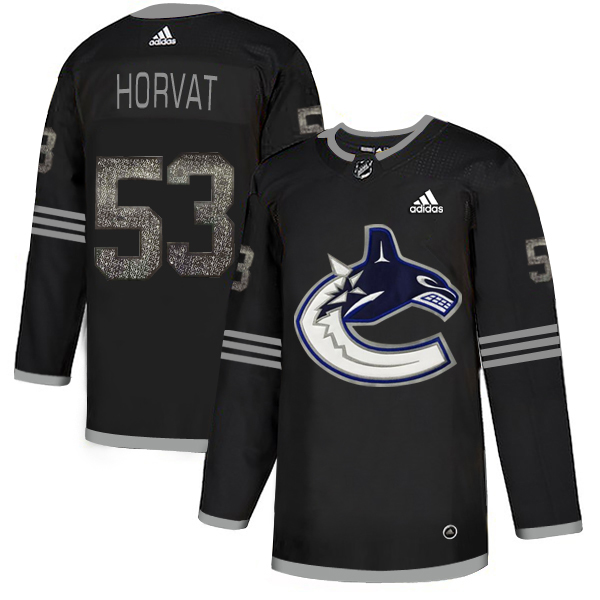 Adidas Canucks #53 Bo Horvat Black Authentic Classic Stitched NHL Jersey - Click Image to Close