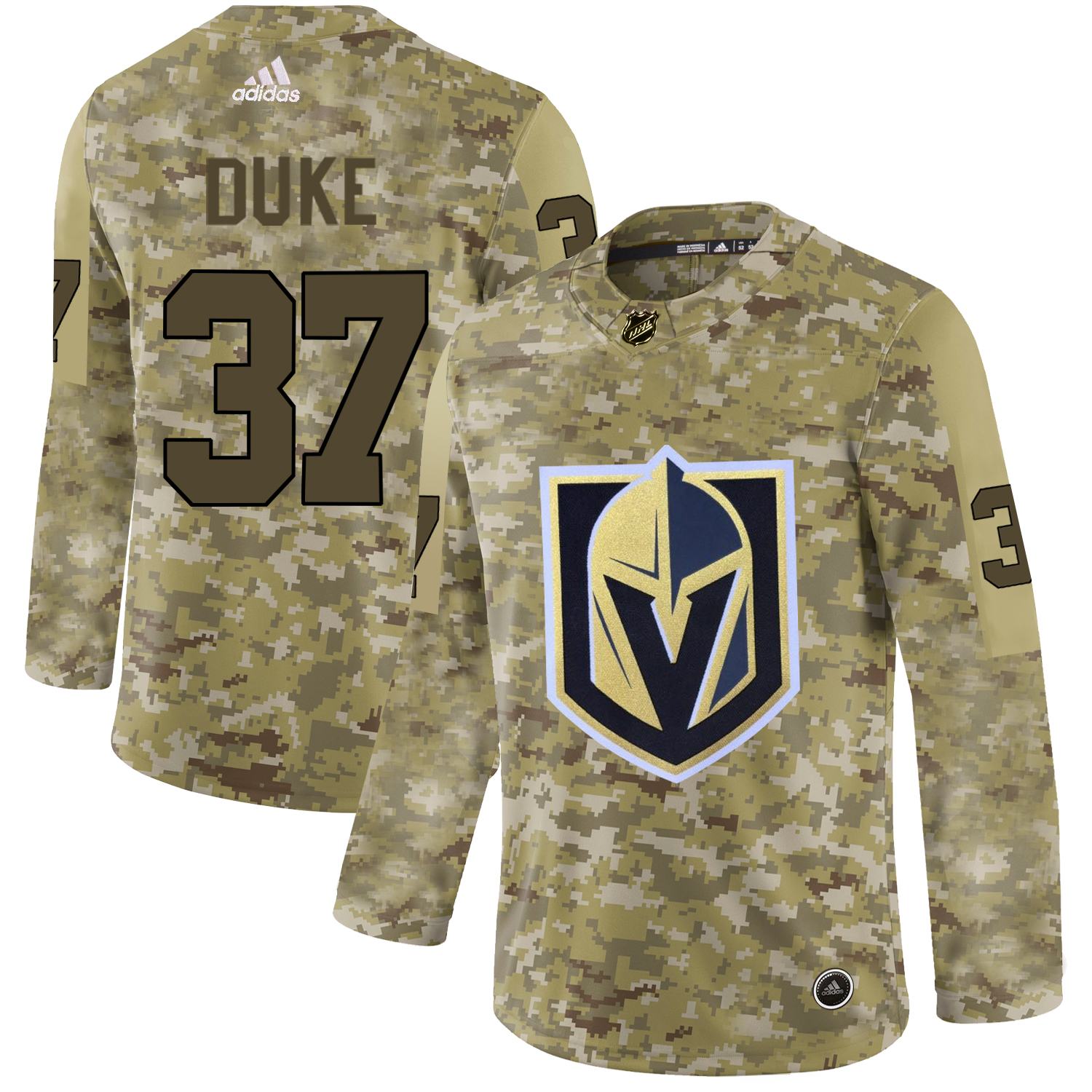 Adidas Golden Knights #37 Reid Duke Camo Authentic Stitched NHL Jersey