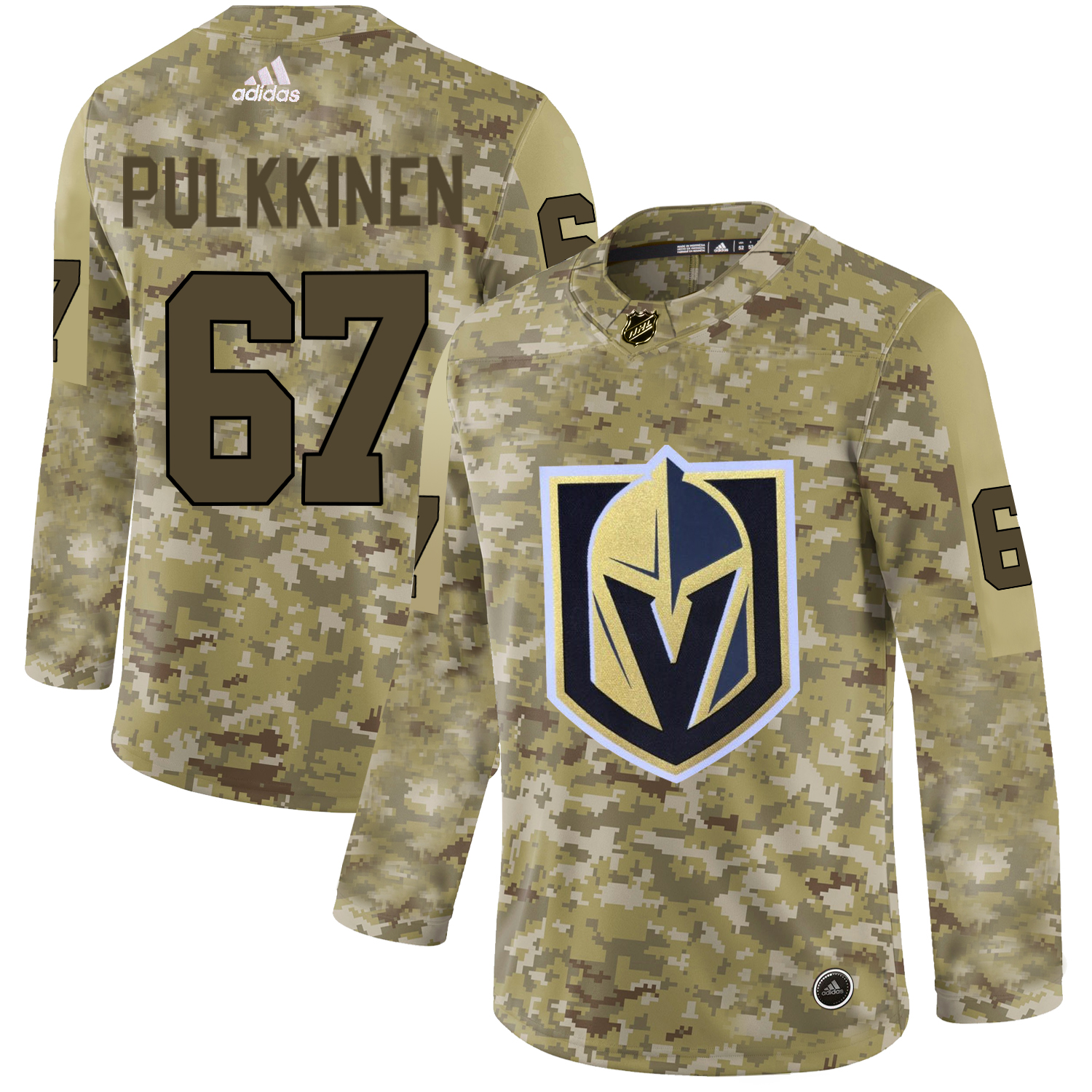 Adidas Golden Knights #67 Teemu Pulkkinen Camo Authentic Stitched NHL Jersey