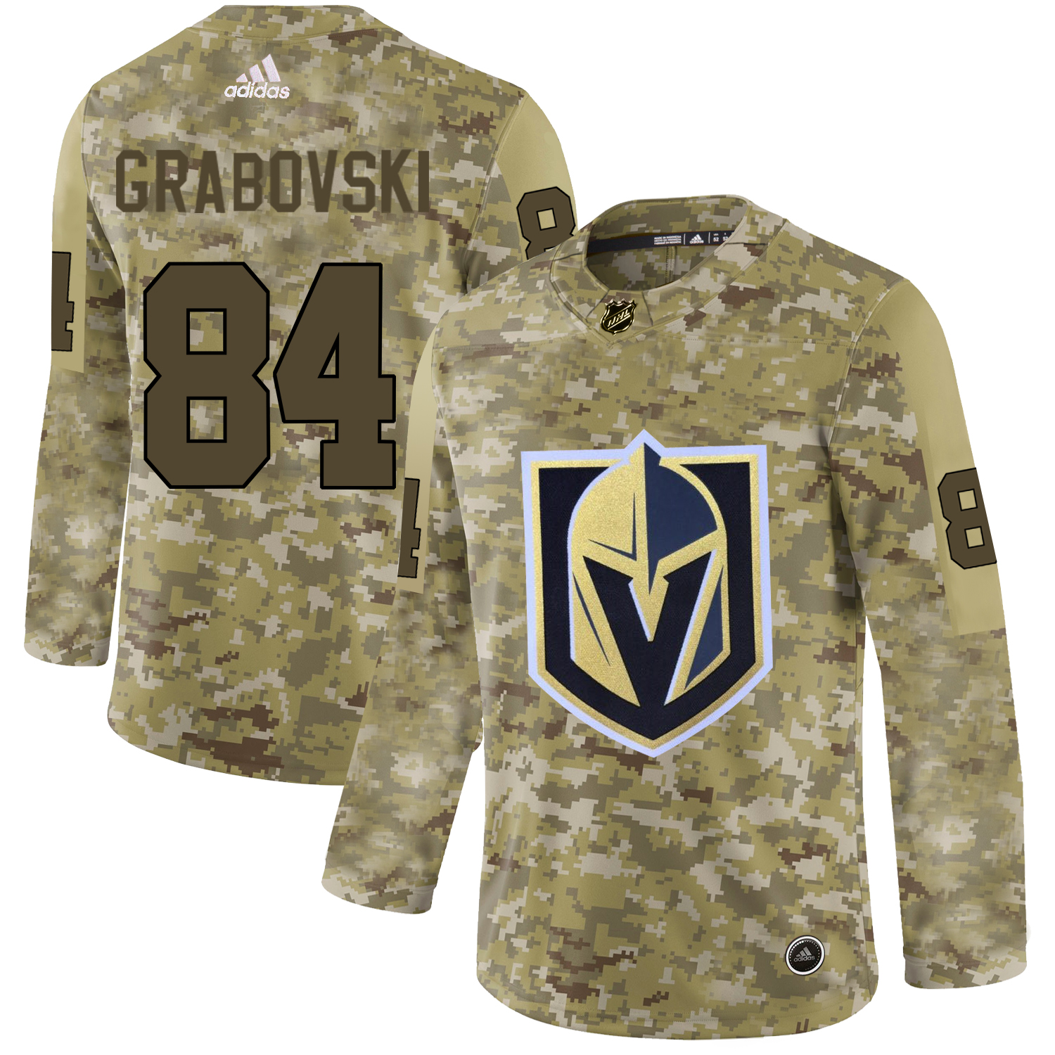 Adidas Golden Knights #84 Mikhail Grabovski Camo Authentic Stitched NHL Jersey