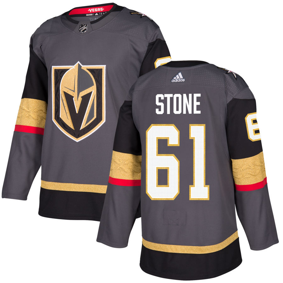 Adidas Golden Knights #61 Make Stone Grey Home Authentic Stitched NHL Jersey