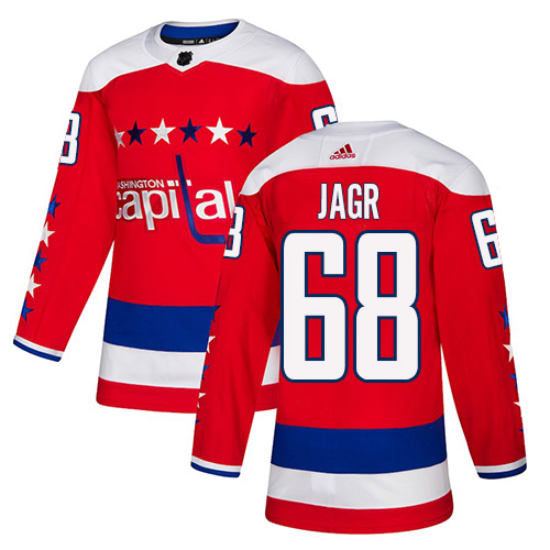 Adidas Capitals #68 Jaromir Jagr Red Alternate Authentic Stitched NHL Jersey - Click Image to Close