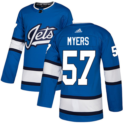 Adidas Jets #57 Tyler Myers Blue Alternate Authentic Stitched NHL Jersey