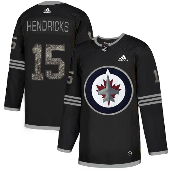 Adidas Jets #15 Matt Hendricks Black Authentic Classic Stitched NHL Jersey - Click Image to Close