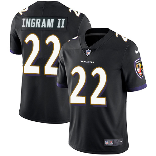 Nike Ravens #22 Mark Ingram Black Alternate Men's Stitched NFL Vapor Untouchable Limited Jersey