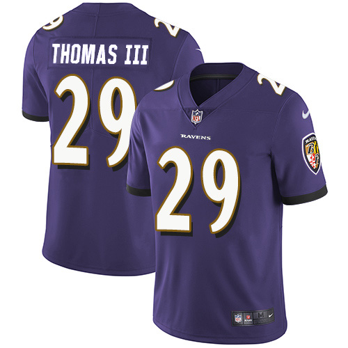 Nike Ravens #29 Earl Thomas III Purple Team Color Men's Stitched NFL Vapor Untouchable Limited Jersey