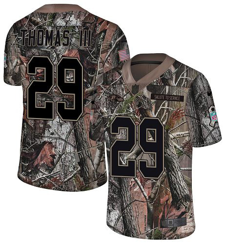 Nike Ravens #29 Earl Thomas III Camo Men's Stitched NFL Limited Rush Realtree Jersey