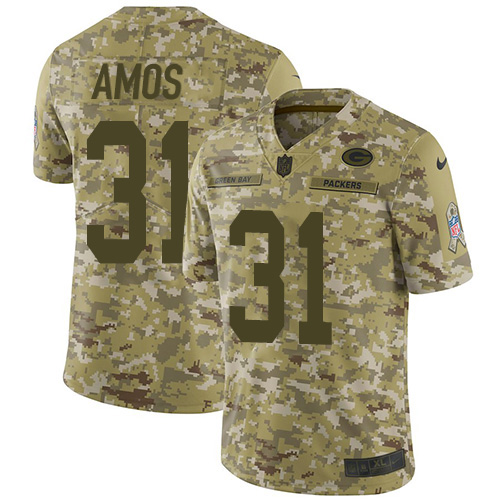 Nike Packers #31 Adrian Amos Camo Men's Stitched NFL Limited 2018 Salute To Service Jersey - Click Image to Close