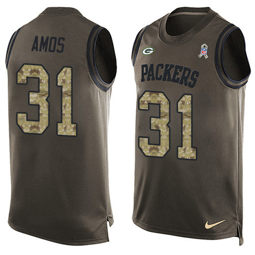 Nike Packers #31 Adrian Amos Green Men's Stitched NFL Limited Salute To Service Tank Top Jersey - Click Image to Close