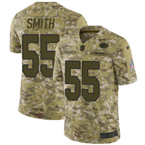 Nike Packers #55 Za'Darius Smith Camo Men's Stitched NFL Limited 2018 Salute To Service Jersey