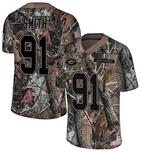 Nike Packers #91 Preston Smith Camo Men's Stitched NFL Limited Rush Realtree Jersey