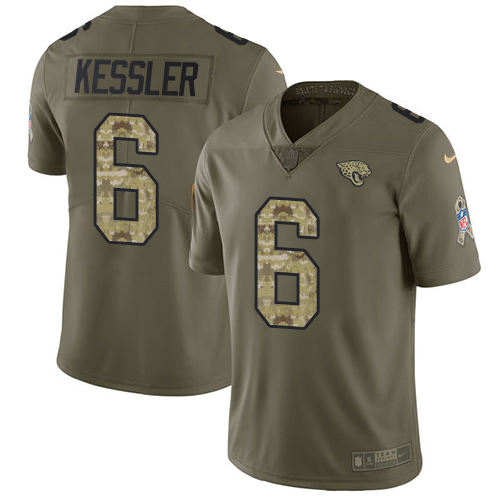 Nike Jaguars #6 Cody Kessler Olive/Camo Men's Stitched NFL Limited 2017 Salute To Service Jersey