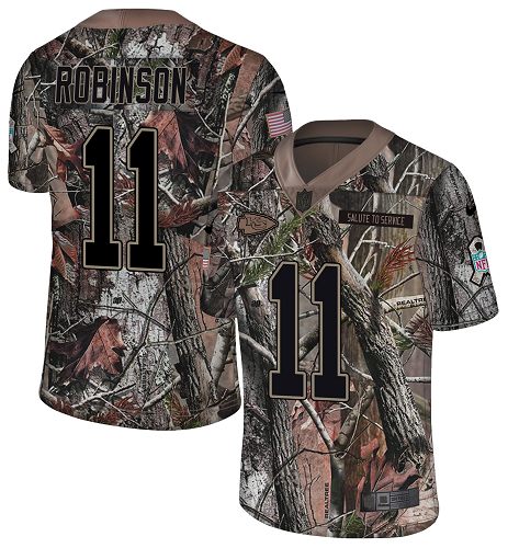 Nike Chiefs #11 Demarcus Robinson Camo Men's Stitched NFL Limited Rush Realtree Jersey - Click Image to Close