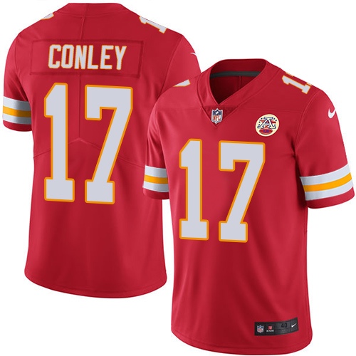 Nike Chiefs #17 Chris Conley Red Team Color Men's Stitched NFL Vapor Untouchable Limited Jersey