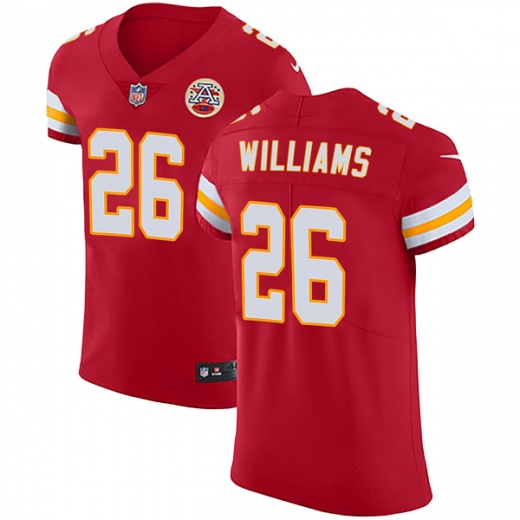 Nike Chiefs #26 Damien Williams Red Team Color Men's Stitched NFL Vapor Untouchable Elite Jersey