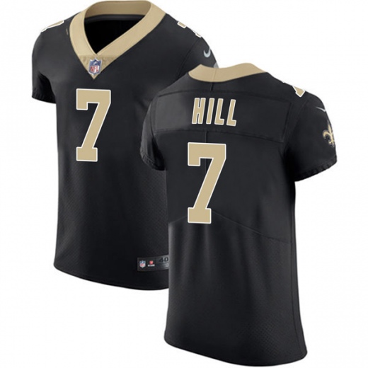 Nike Saints #7 Taysom Hill Black Team Color Men's Stitched NFL Vapor Untouchable Elite Jersey