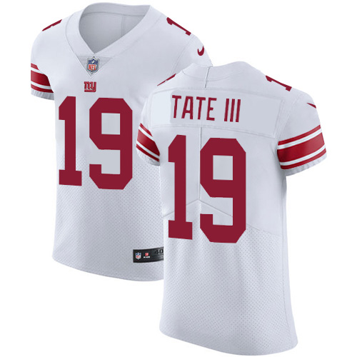 Nike Giants #19 Golden Tate White Men's Stitched NFL Vapor Untouchable Elite Jersey