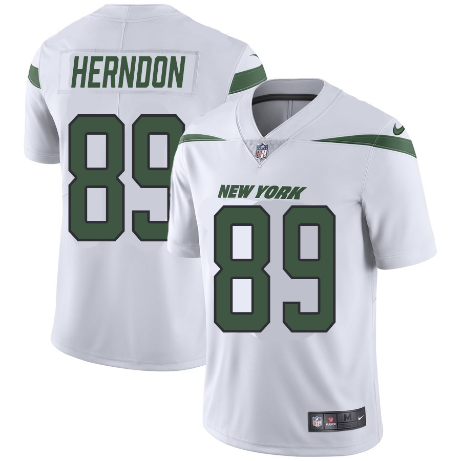 New York Jets #89 Chris Herndon Nike Vapor Limited Jersey White