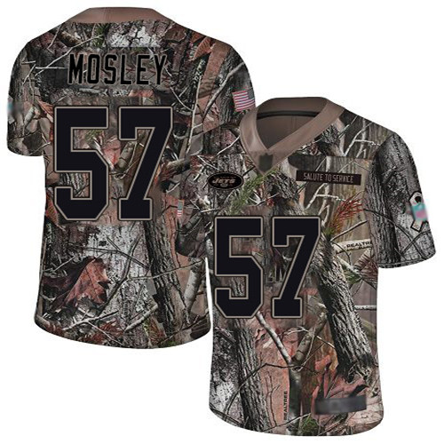 Nike Jets #57 C.J. Mosley Martin Camo Men's Stitched NFL Limited Rush Realtree Jersey