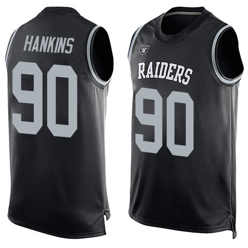 Nike Raiders #90 Johnathan Hankins Black Team Color Men's Stitched NFL Limited Tank Top Jersey - Click Image to Close