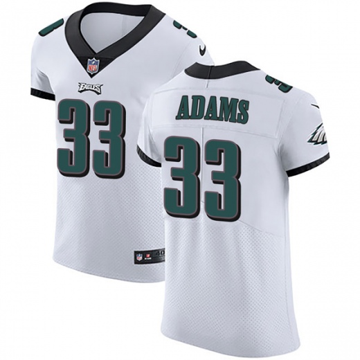 Nike Eagles #33 Josh Adams White Men's Stitched NFL Vapor Untouchable Elite Jersey