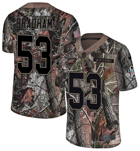 Nike Eagles #53 Nigel Bradham Camo Men's Stitched NFL Limited Rush Realtree Jersey