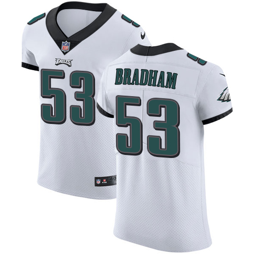 Nike Eagles #53 Nigel Bradham White Men's Stitched NFL Vapor Untouchable Elite Jersey