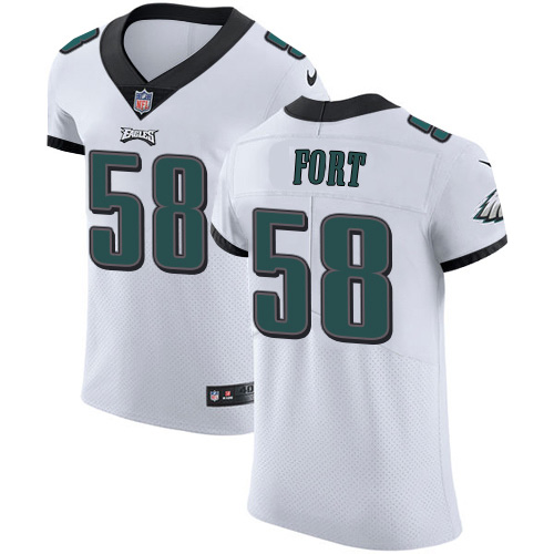 Nike Eagles #58 LJ Fort White Men's Stitched NFL Vapor Untouchable Elite Jersey