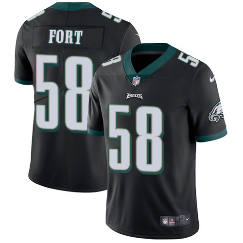 Nike Eagles #58 LJ Fort Black Alternate Men's Stitched NFL Vapor Untouchable Limited Jersey