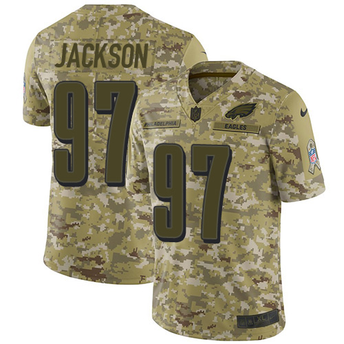 Nike Eagles #97 Malik Jackson Camo Men's Stitched NFL Limited 2018 Salute To Service Jersey