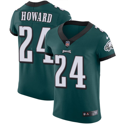 Nike Eagles #24 Jordan Howard Midnight Green Team Color Men's Stitched NFL Vapor Untouchable Elite Jersey