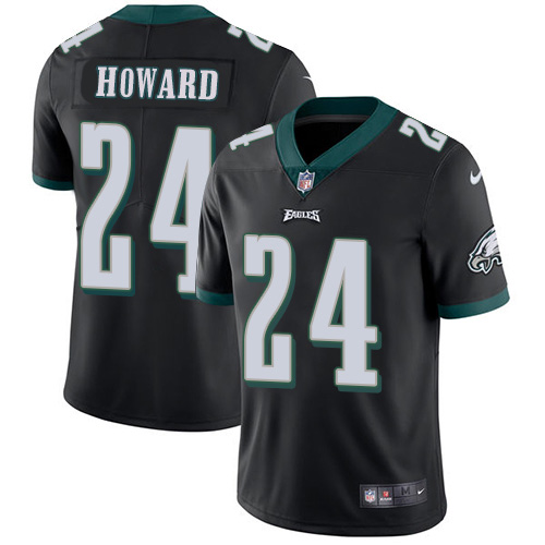 Nike Eagles #24 Jordan Howard Black Alternate Men's Stitched NFL Vapor Untouchable Limited Jersey