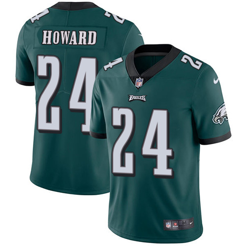 Nike Eagles #24 Jordan Howard Midnight Green Team Color Men's Stitched NFL Vapor Untouchable Limited Jersey