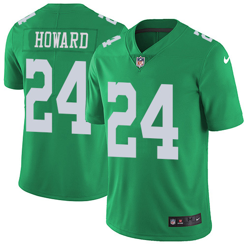 Nike Eagles #24 Jordan Howard Green Men's Stitched NFL Limited Rush Jersey