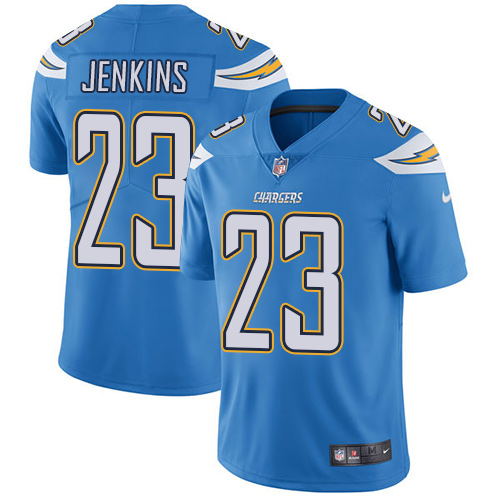 Nike Chargers #23 Rayshawn Jenkins Electric Blue Alternate Men's Stitched NFL Vapor Untouchable Limited Jersey - Click Image to Close