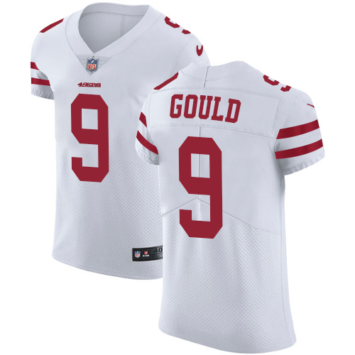 Nike 49ers #9 Robbie Gould White Men's Stitched NFL Vapor Untouchable Elite Jersey