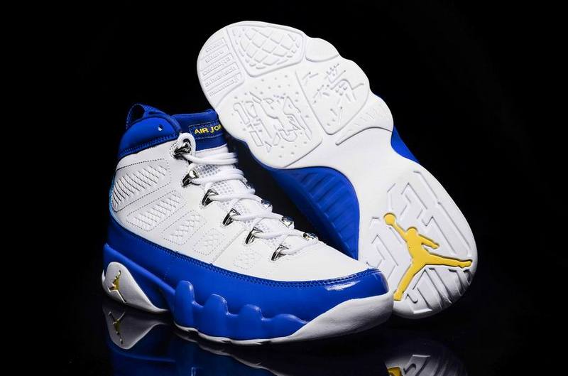 Running weapon Wholesale Air Jordan 9 Shoes Retro White/Blue