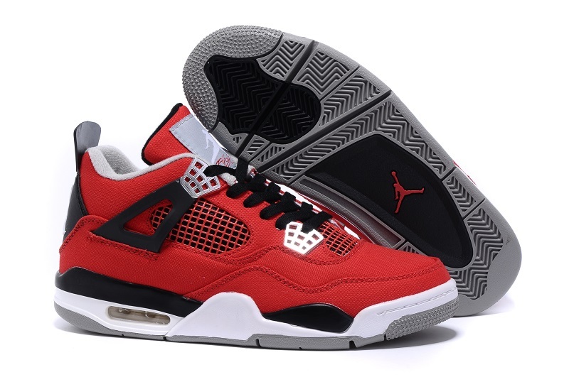 Running weapon Cheap Wholesale Air Jordan 4 Canvas Shoes Retro Men - Click Image to Close