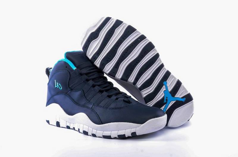 Running weapon Cheap Air Jordan 10 Retro Men Navy/White Newest