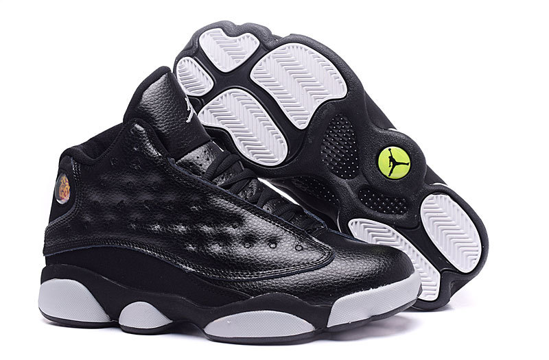 Running weapon Cheap Replica Air Jordan 13 Black/White Shoes Retro Men