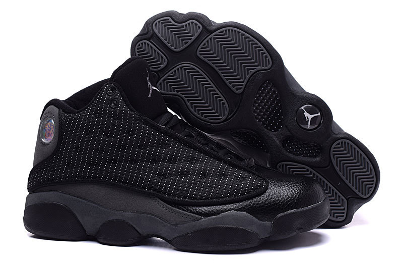 Running weapon Cheap Wholesale Nike Shoes Air Jordan 13 All Black