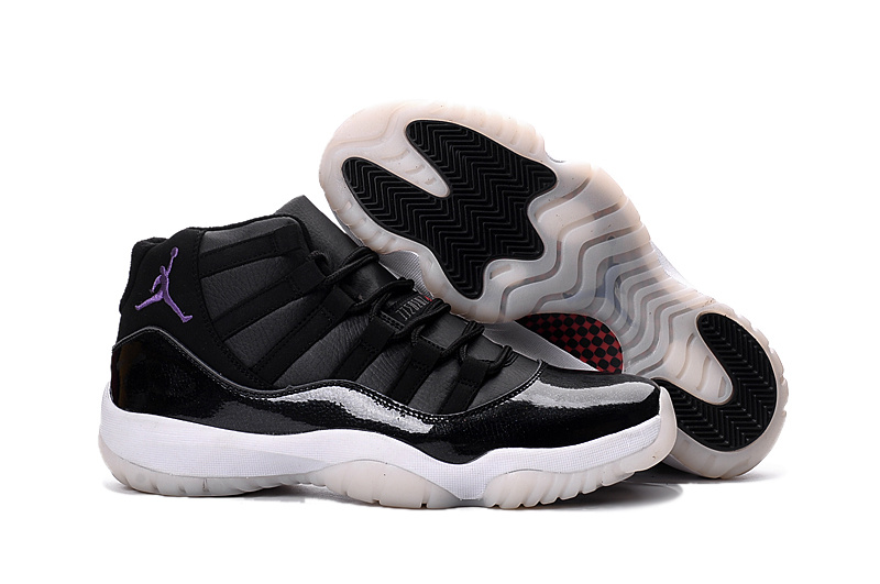 Running weapon Wholesale Air Jordan 11 Shoes Retro Men Black/Purple Jumpman