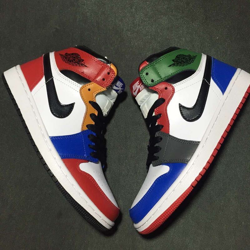 Running weapon Cheap Air Jordan 1 Rainbow Shoes Retro Men