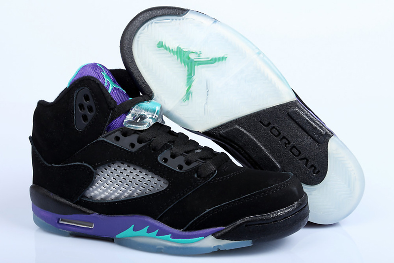 Running weapon Cheap Air Jordan 5 Basketball Shoes Men Black/Green