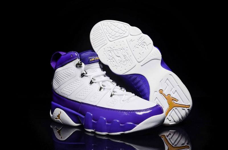 Running weapon Wholesale Air Jordan 9 Shoes Retro White/Purple